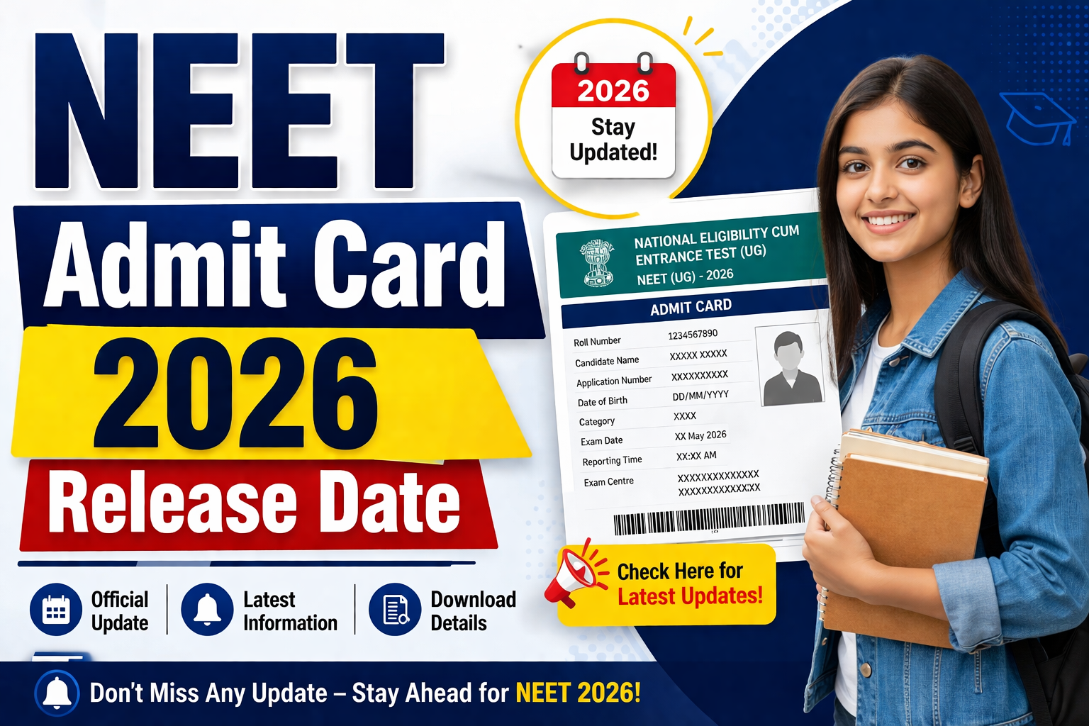 NEET Admit Card 2026 Release Date